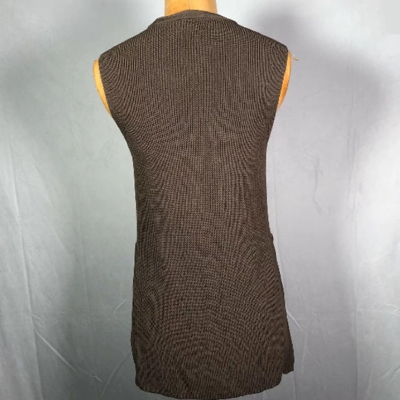 Aritzia Wilfred Palmier Sleeveless Brown Knit Top - Picture 4 of 8